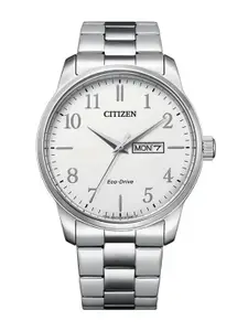 Citizen Men Embellished Dial & Stainless Steel Bracelet Style Straps Analogue Watch BM8550-81A