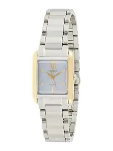 Citizen Women Printed Dial & Stainless Steel Bracelet Style Straps Analogue Light Powered Watch EW5554-82D