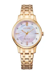 Citizen Women Stainless Steel Bracelet Style Straps Analogue Light Powered Watch