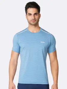 Van Heusen Innerwear Performance Men Striped Swift Dry Crew Neck T-Shirt