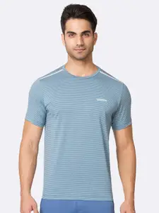 Van Heusen Innerwear Performance Striped Swift Dry Crew Neck T-Shirt