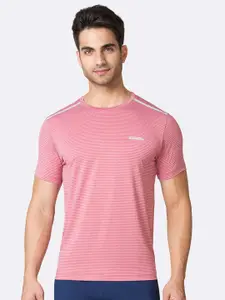 Van Heusen Innerwear Performance Men Striped Swift Dry Crew Neck T-Shirt