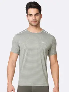 Van Heusen Innerwear Performance Men Striped Swift Dry Crew Neck T-Shirt