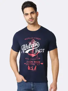 Van Heusen Innerwear Typography Printed Slim Fit Cotton T-shirt