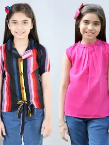 Cutiekins Girls Pack Of 2 Printed Shirt Style Tops
