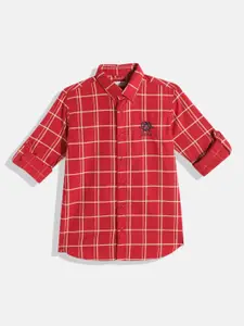 U.S. Polo Assn. Kids Boys Checked Pure Cotton Casual Shirt