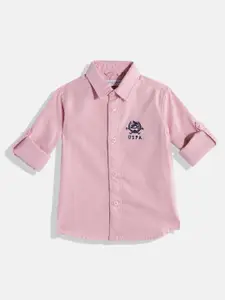U.S. Polo Assn. Kids Boys Brand Logo Embroidered Pure Cotton Casual Shirt