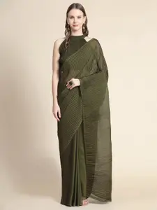 Nimidiya Striped Pure Silk Saree With Blouse Piece