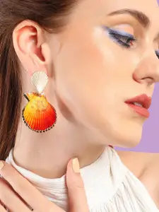 SOHI Gold-Plated Drop Earrings