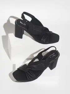 Inc 5 Open Toe Block Heels With Backstrap