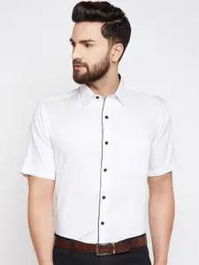 Hancock New Slim Fit Spread Collar Opaque Formal Shirt