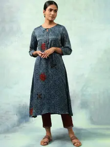 W The Folksong Collection Ethnic Motifs Printed Kurta