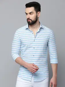 SHOWOFF Comfort Horizontal Striped Cotton Casual Shirt