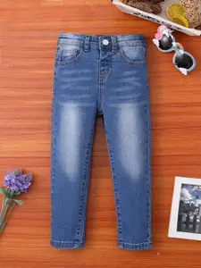 Kotty Girls Blue Jean Regular Fit Light Fade Stretchable Jeans