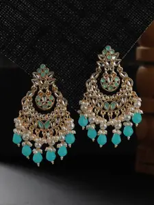 Jazz and Sizzle Gold-Plated Classic Kundan Chandbalis