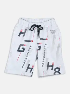 Monte Carlo Boys Typography Printed Mid-Rise Shorts