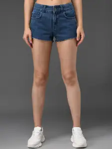 GUTI Women Mid-Rise Denim Shorts