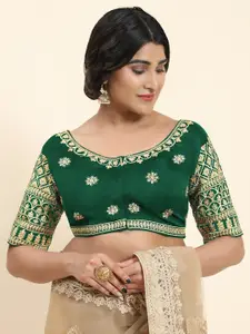 Kasak Embroidered Readymade Silk Saree Blouse