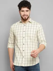 Allen Cooper Slim Fit Checked Pure Cotton Casual Shirt