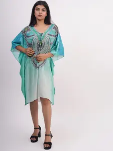 Rajoria Instyle Printed Kaftan Beach Cover-up Dress