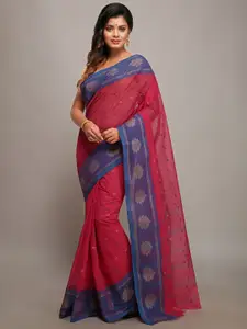 WoodenTant Ethinic Woven Design Pure Cotton Taant Saree
