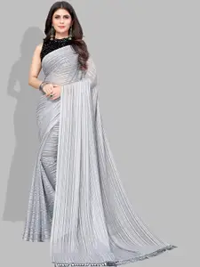 KALINI Striped Poly Georgette Saree