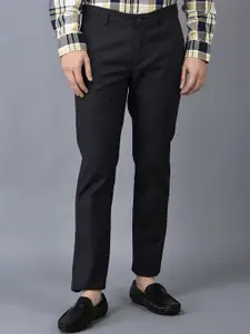 CANOE Men Smart Mid-Rise Cotton Trousers