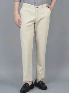 CANOE Men Smart Cotton Linen Chinos Trousers