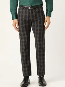 Hancock Men Checked Tailored Slim Fit Trousers