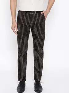 Hancock Men Striped Tailored Slim Fit Trousers