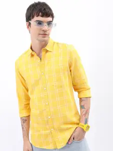 HIGHLANDER Slim Fit Checked Casual Shirt