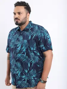 HIGHLANDER Men Plus Size Regular Fit Floral Printed Casual Shirt