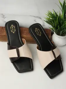 Denill Women Colourblocked Open Toe Flats