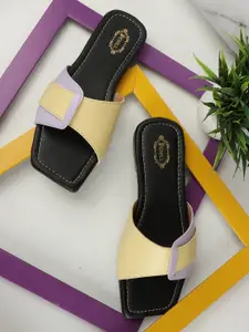 Denill Women Colourblocked Open Toe Flats