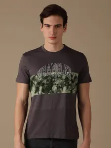 Wrangler Typography Printed Round Neck Short Sleeves Cotton T-shirt