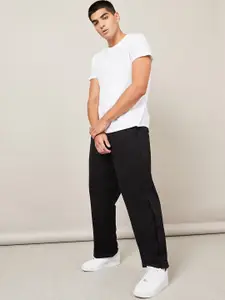 Styli Oversized Straight Leg Jogger with Popper Button