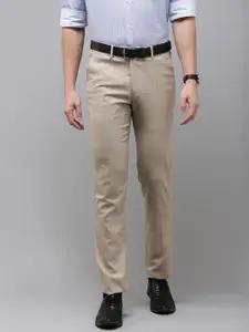 Van Heusen Men Checked Slim Fit Formal Trousers