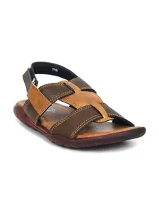 Ajanta Boys Textured Comfort Sandals & Velcro Closure