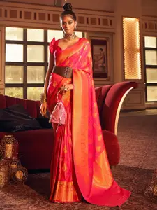 KARAGIRI Woven Design Zari Silk Blend Saree