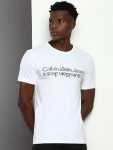 Calvin Klein Jeans Typography Printed Round Neck Slim Fit T-shirt