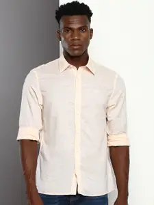 Calvin Klein Jeans Spread Collar Long Sleeves Pure Linen Casual Shirt