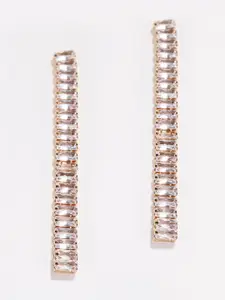 XPNSV Gold-Plated  Contemporary Drop Earrings