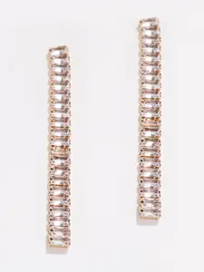 XPNSV Gold-Plated  Contemporary Drop Earrings
