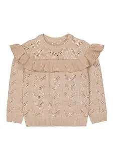 mothercare Girls Open Knit Acrylic Pullover