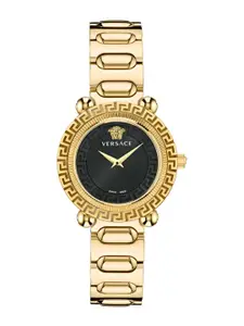 Versace Women Embellished Dial & Stainless Steel Bracelet Style Analogue Watch VE6I00523