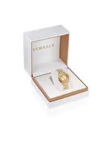 Versace Women Textured Dial & Stainless Steel Straps Reset Time Analogue Watch VE6I00423
