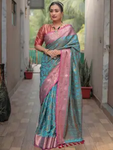 KARAGIRI Woven Design Zari Silk Blend Banarasi Saree
