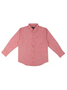 Gini and Jony Boys Spread Collar Long Sleeves Cotton Casual Shirt
