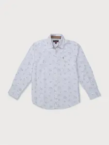 Gini and Jony Boys Micro Ditsy Printed Long Sleeves Cotton Casual Shirt