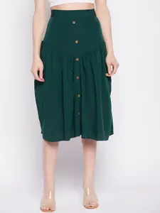 NABIA A-Line Flared Midi Skirt